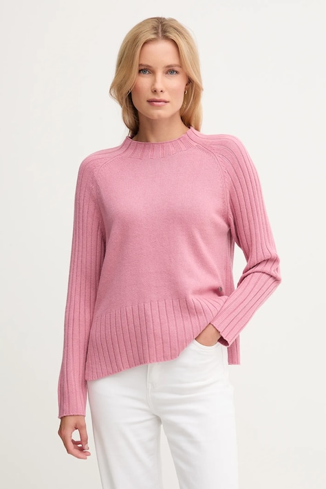 Pepe Jeans sweter z dodatkiem wełny damski kolor różowy PL7000056