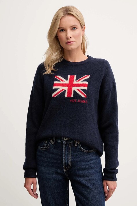 Pulover Pepe Jeans boja: tamno plava, PL7000058