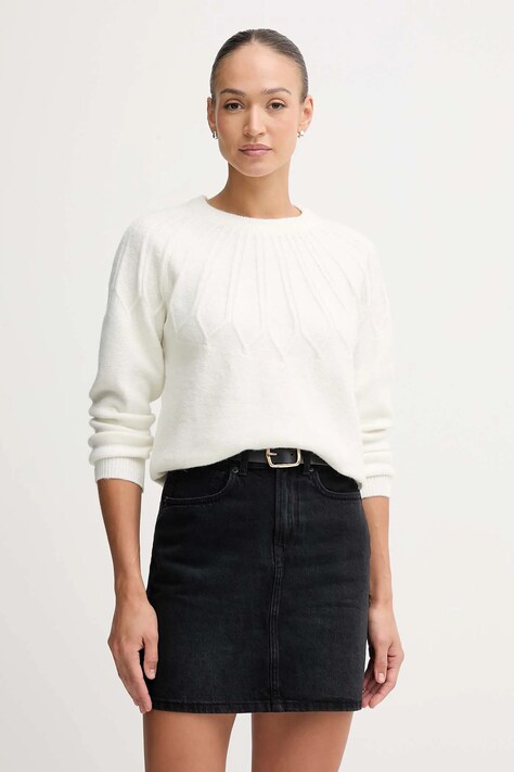 Pulover s dodatkom vune Pepe Jeans boja: bež, PL7000061