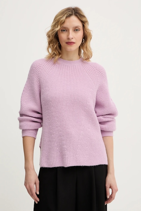 Twinset sweter z dodatkiem alpaki damski kolor różowy 252TT3060