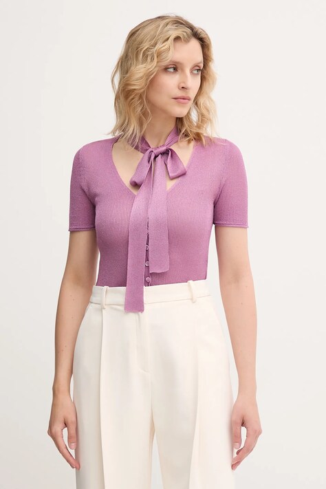 MAX&Co. sweter damski kolor fioletowy lekki 2526346011200