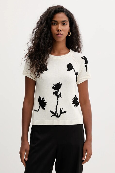 MAX&Co. sweter damski kolor beżowy lekki 2526366011200