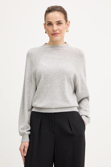MAX&Co. sweter wełniany damski kolor szary lekki 2526366024200