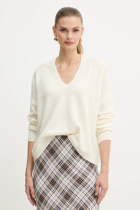 Μάλλινο πουλόβερ Liu Jo χρώμα: μπεζ, MF5060 MS009