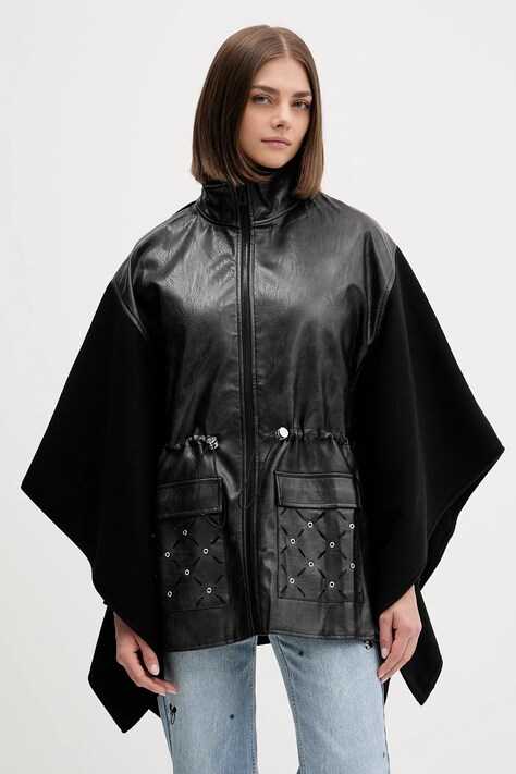 Desigual poncho EYELETS ALDAMA kolor czarny 25WAIA08