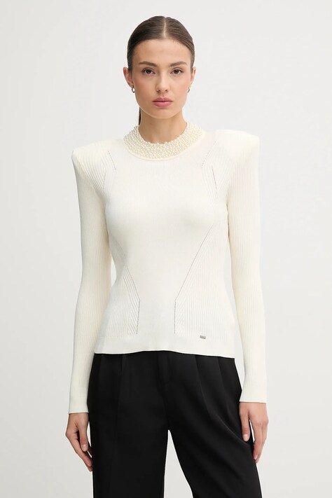 Gaudi sweter damski kolor beżowy lekki 521FD53036