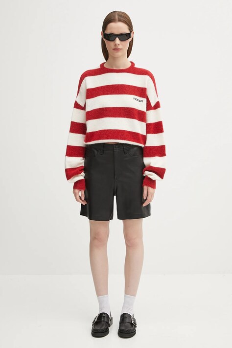Вовняний светр Fiorucci Cropped Alpaca — фото 5