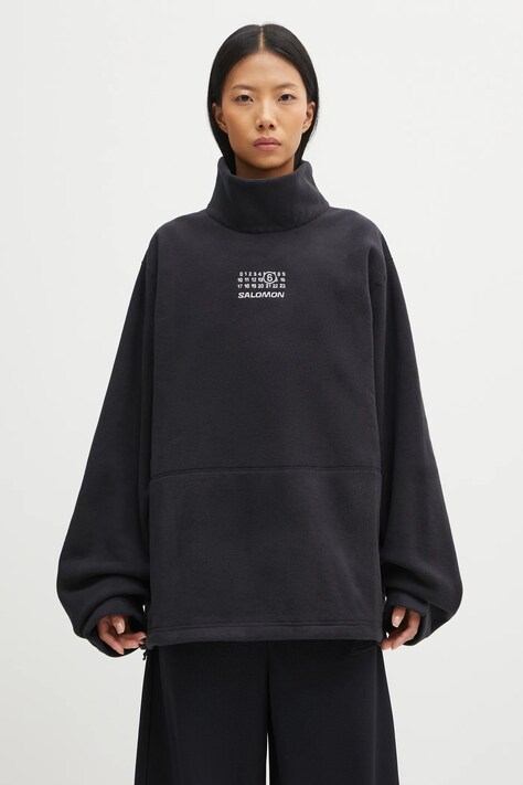 MM6 Maison Margiela bluza polarowa x Salomon damska kolor czarny gładka S52NH0035.M20140.899