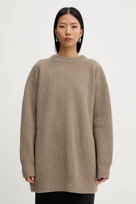 MM6 Maison Margiela sweter z dodatkiem wełny damski kolor beżowy S62HL0042.M13193.114