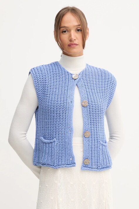 Pedro del Hierro gilet donna colore blu 5502015