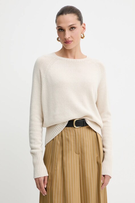 Marella sweter damski kolor beżowy lekki 2523366354200