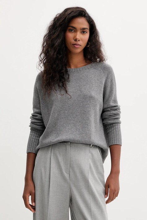 Marella sweter damski kolor szary lekki 2523366354200