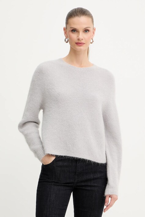 Marella sweter z dodatkiem wełny damski kolor beżowy 2523366352200