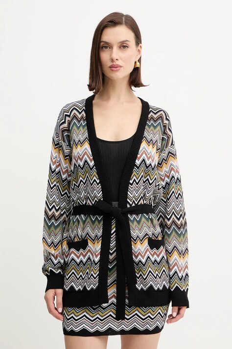 Missoni kardigan z dodatkiem wełny damski kolor brązowy lekki DS25WM0O.BK01CQ