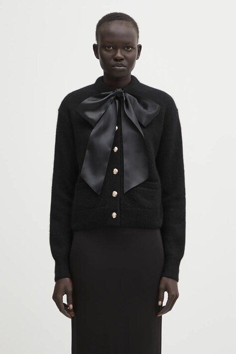 Anine Bing kardigan z dodatkiem wełny rhodes damski kolor czarny A.09.10577