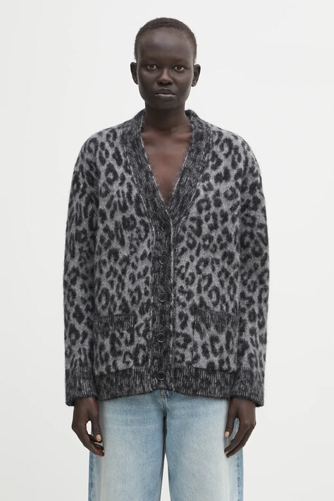 Anine Bing kardigan z dodatkiem alpaki banks damski kolor szary A.09.11403