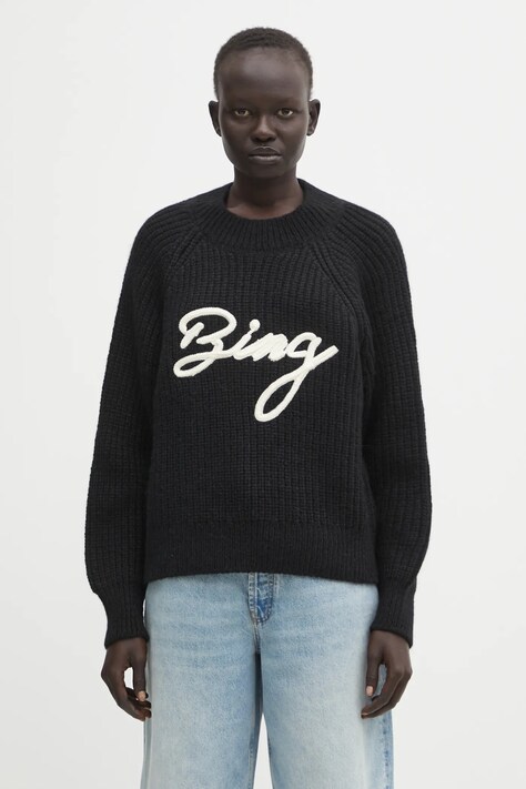 Anine Bing sweter z dodatkiem wełny kendrick damski kolor czarny ciepły A.09.11461