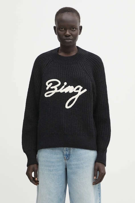 Anine Bing sweter z dodatkiem wełny kendrick damski kolor czarny ciepły A.09.11461