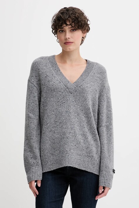 Calvin Klein Jeans sweter damski kolor szary lekki LV044D328G