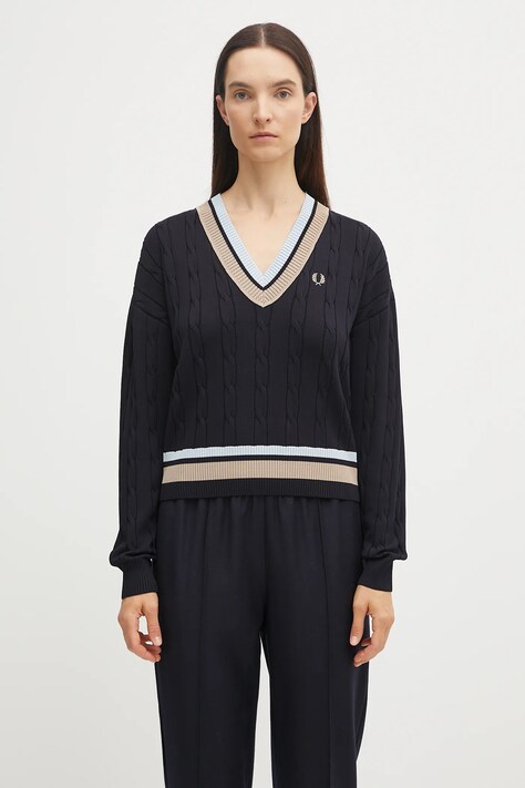 Fred Perry maglione donna colore blu navy  K1102