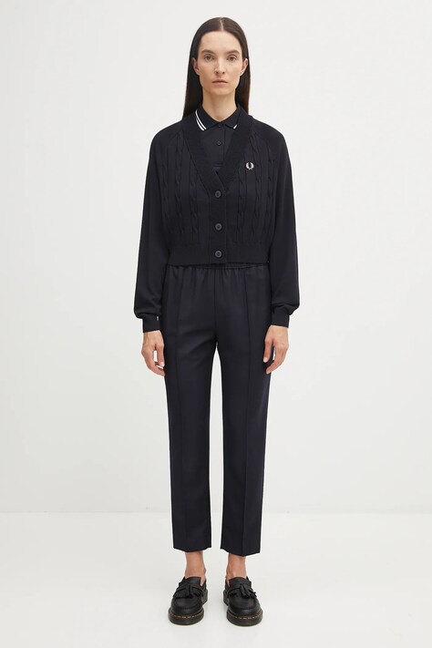 Fred Perry cardigan donna colore blu navy K1105