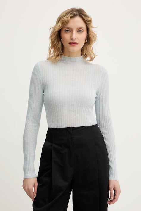 BOSS Orange pulover din amestec de lână light, cu turtleneck, 50549391