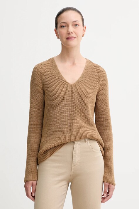 Marc O'Polo pulover de bumbac culoarea bej, light, 508605960097