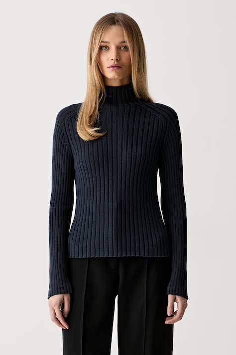 Marc O'Polo sweter damski bawełniany granatowy 5000008826