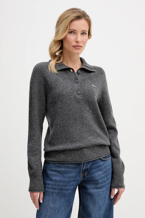 Lacoste pulover de lână culoarea gri, AF4010