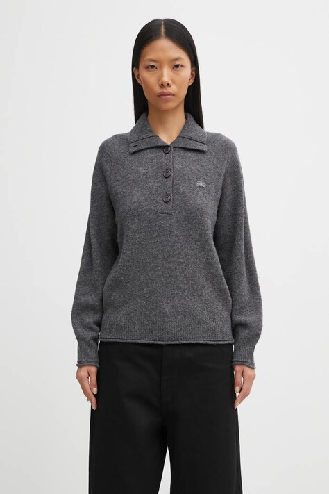Lacoste maglione in lana donna colore grigio  AF4010