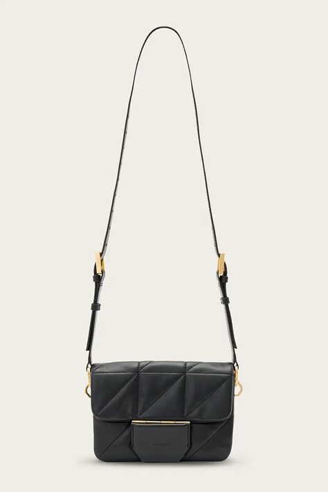 AllSaints torebka skórzana JUPITER kolor czarny W211XD