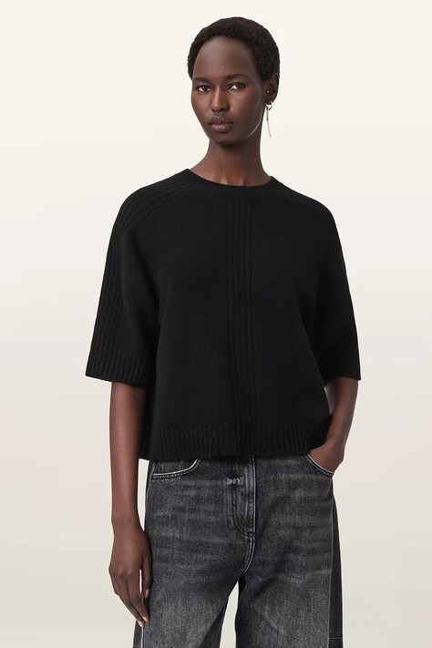 AllSaints sweter NIX damski kolor czarny W030KD