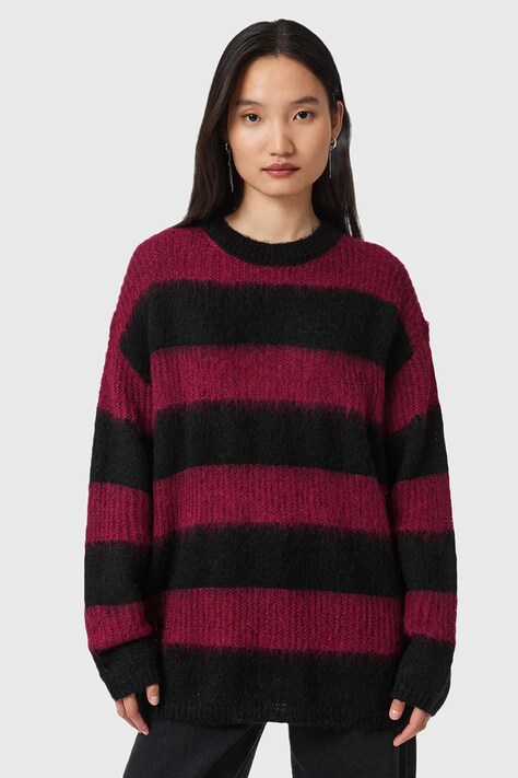 AllSaints sweter ONYX damski kolor czarny W103KB