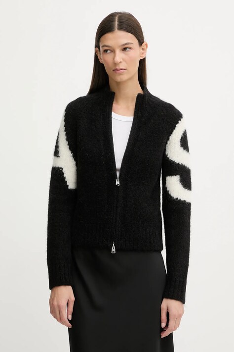 AllSaints kardigan z dodatkiem alpaki SYLVIE damskie kolor czarny W039KD