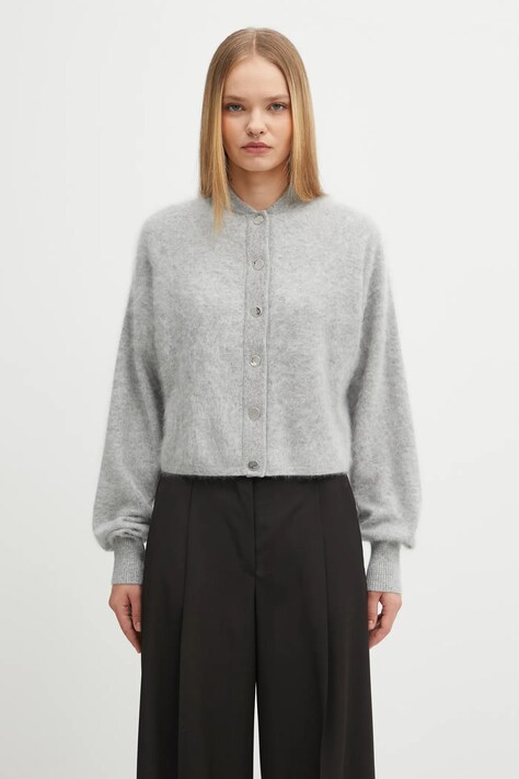 Sportmax kardigan kaszmirowy ERCOLE damski kolor szary lekki 2522316012600