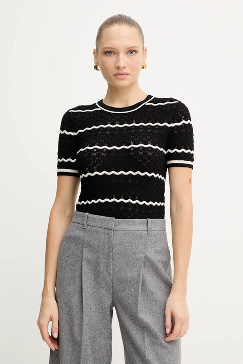 Morgan t-shirt damskie kolor czarny MCLEMA