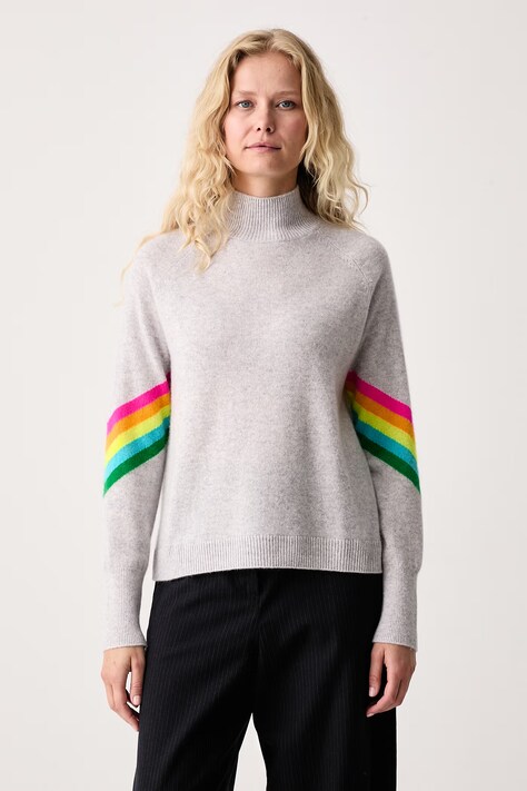 From Future Sweter damski kaszmirowy szary WPM00499