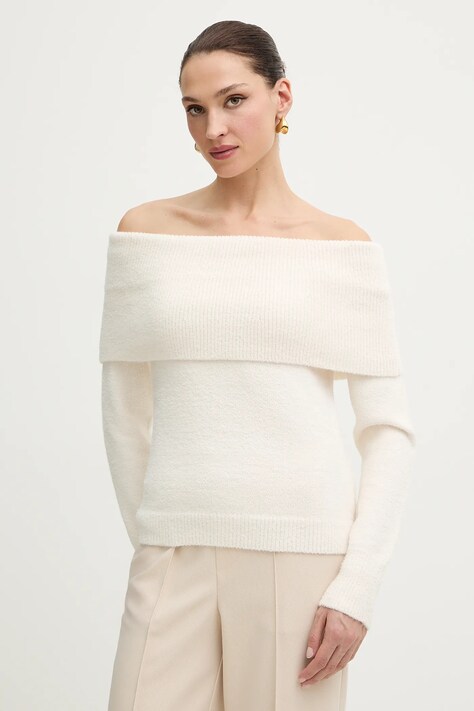 Morgan sweter damski kolor beżowy MBOGO