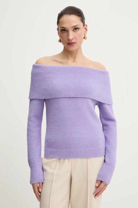 Morgan sweter damski kolor fioletowy MBOGO