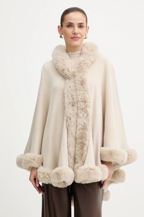 Morgan poncho kolor beżowy 5IVIK