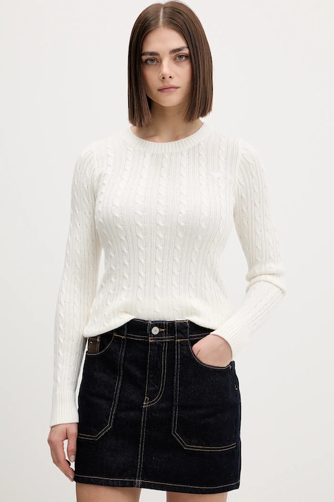 Hollister Co. sweter damski kolor beżowy lekki KI350-5305-101