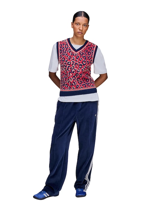 Vesta s přídavkem vlny adidas Originals Wb Knit Vest tmavomodrá barva, KD0335