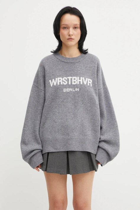 Μάλλινο πουλόβερ WRSTBHVR Eliam χρώμα: γκρι, U7025GT.3020