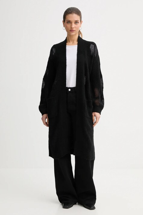 United Colors of Benetton sweter z dodatkiem wełny damski kolor czarny 18L4EN00J