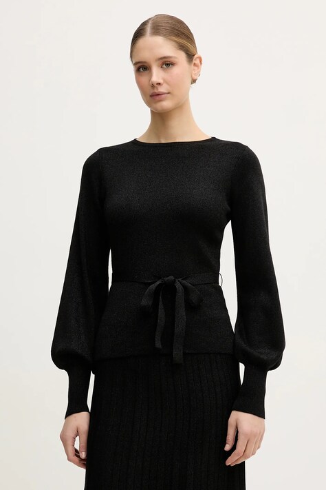 United Colors of Benetton sweter damski kolor czarny lekki 1EZSD10EY