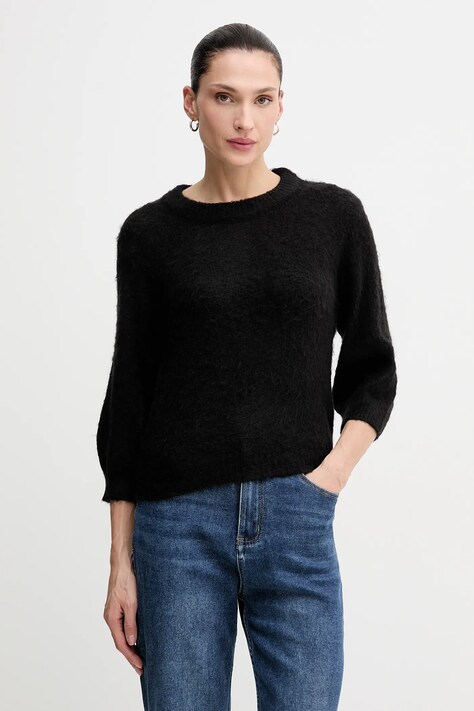 United Colors of Benetton sweter z dodatkiem moheru damski kolor czarny 1VAAD10F4
