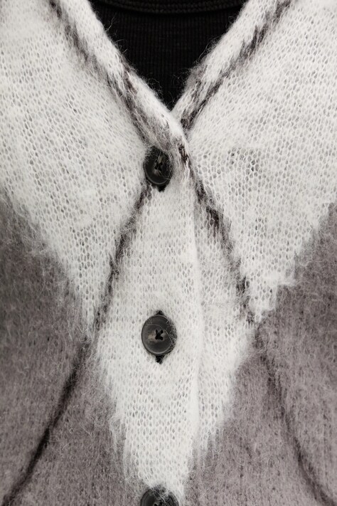 Sisley kardigan z dodatkiem moheru damski kolor szary 1TQIL602Y