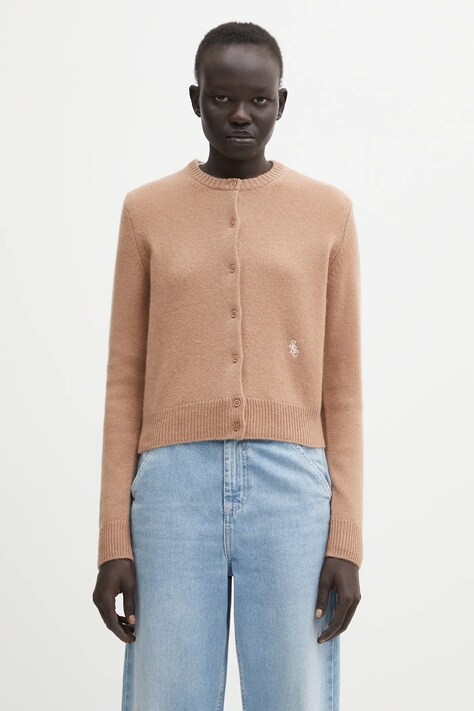 Sporty & Rich kardigan wełniany SRC Cashmere damski kolor brązowy lekki WS07364302BE02