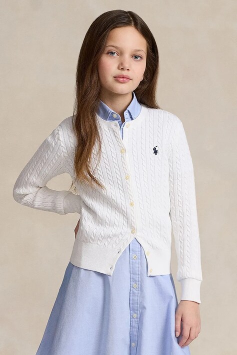 Polo Ralph Lauren kardigan kolor biały 313543047064