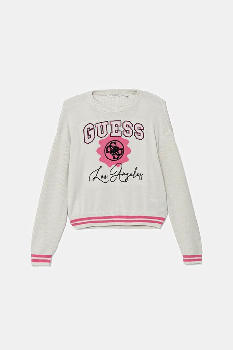 Guess sweter z domieszką wełny dziecięcy kolor beżowy J5YR02 Z3OF0